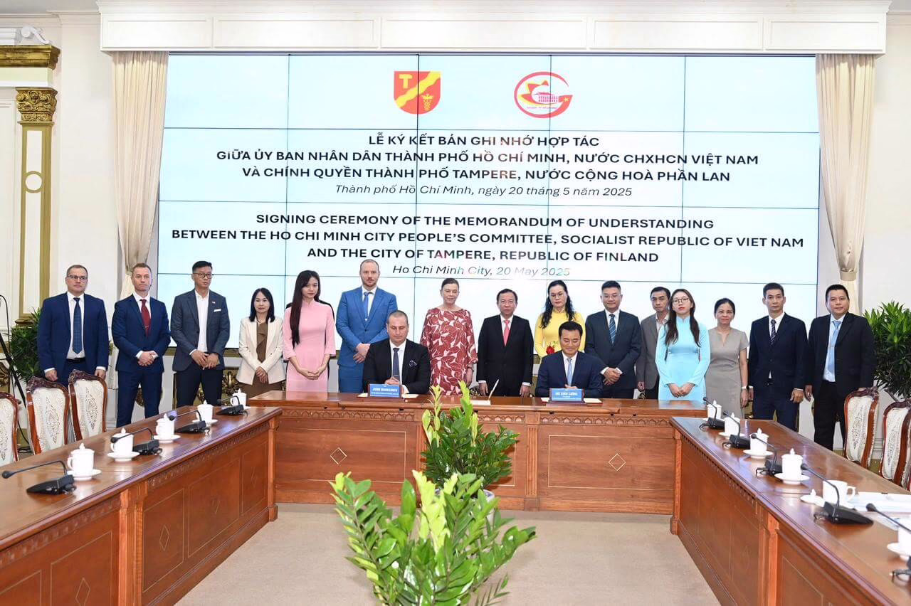 Tampere ja Ho Chi Minh City solmivat yhteisymmärryspöytäkirjan – vientiponnistelut saavat uutta voimaa EU-yhteistyöhankkeen myötä